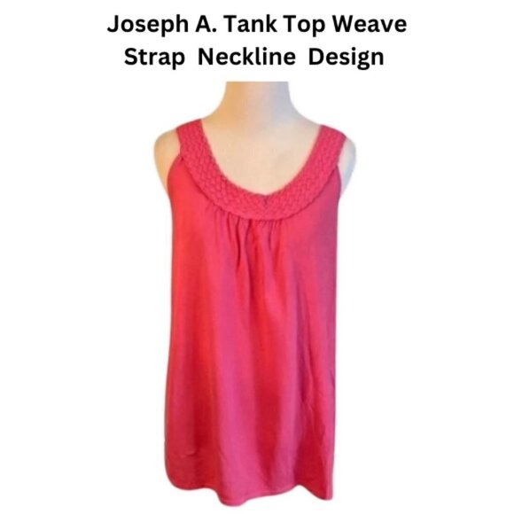 Joseph A. Tank Top Weave Strap & Neckline Sleeveless Design Women's Petite Large - Picture 1 of 6